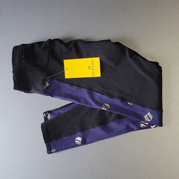 SOLD  EleVen by Venus Williams player 7/8 glam Leggings navy gold Size S    $98 - Picture 7 of 7